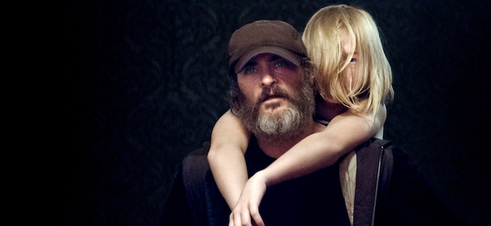 (Alison Cohen Rosa  |  courtesy Sundance Institute) Joaquin Phoenix (pictured with Ekaterina Samsonov) plays a troubled veteran in Lynne Ramsay's "You Were Never Really Here," which will screen in the Spotlight category of the 2018 Sundance Film Festival.