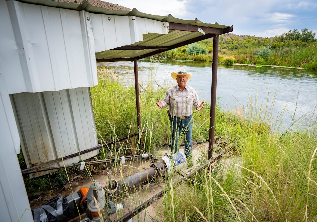 (Rick Egan | The Salt Lake Tribune) Trent Potter farms in Duchesne, on Tuesday, Aug. 11, 2026.