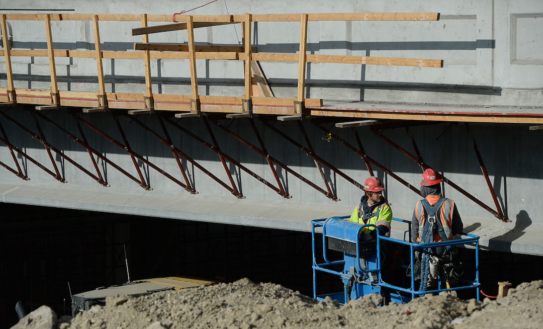 (Francisco Kjolseth  |  The Salt Lake Tribune)  UDOT completes the first stage of the new Triumph Blvd bridge in Lehi, opening East to West traffic on Thursday, Nov. 1, 2018, as part of the I-15 Technology Corridor Project.