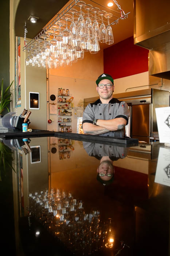 (Trent Nelson | The Salt Lake Tribune)  
Brett DeHart, Chef/Owner at Element Bistro, a new small plates restaurant in Cottonwood Heights, Tuesday May 8, 2018.