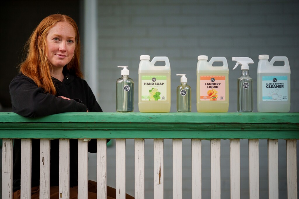 (Trent Nelson | The Salt Lake Tribune) Hannah Foster, founder of Foster's Refillery, in Salt Lake City on Thursday, June 15, 2023.