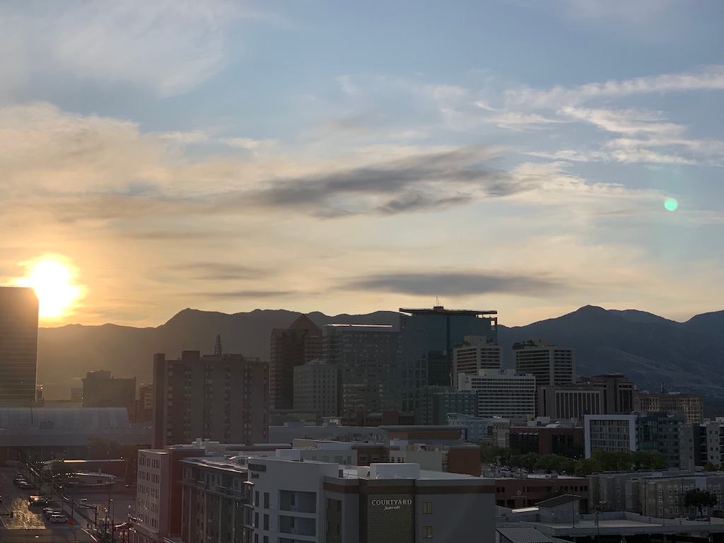 (The Salt Lake Tribune) Downtown Salt Lake City on Monday, Sept. 23, 2019. The National Weather Service forecasts temperatures will be in the 70s in the Salt Lake and Tooele valleys this week.