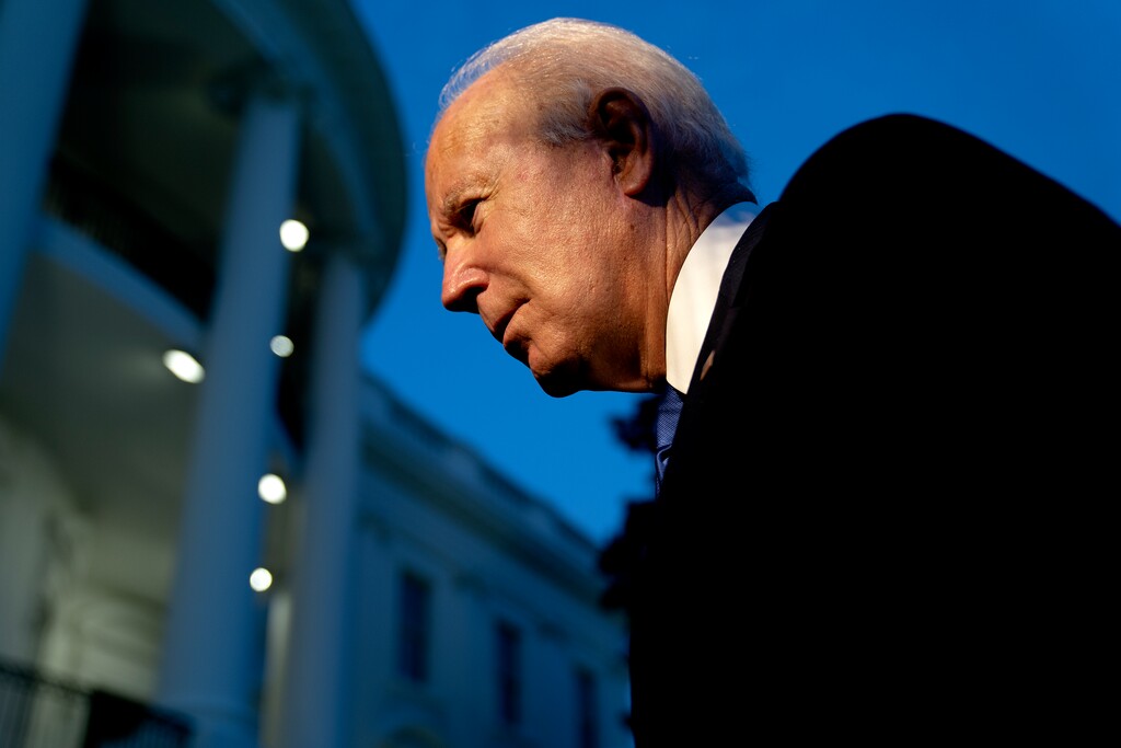 (Stefani Reynolds | The New York Times)

President Joe Biden at the White House in Washington, Oct. 15, 2021. "Why is Biden so reticent to say unequivocally that we must protect voting rights at all costs, even if it means altering or eliminating the filibuster?" writes The New York Times columnist Charles M. Blow.
