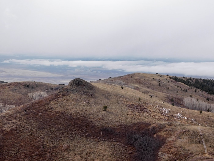 (Erin Alberty | The Salt Lake Tribune)  Porphyry Hill offers sweeping views of Ophir Canyon and the Tooele Valley. Photo taken Nov. 27, 2017.