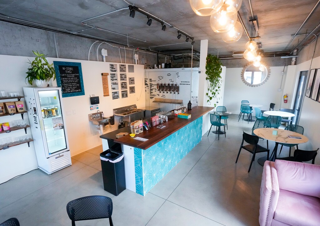 (Bethany Baker  |  The Salt Lake Tribune) Renourish Taproom, a kombucha taproom that adopted a "staffless" business model, is shown in Salt Lake City on Wednesday, June 12, 2024. The taproom is closing on Friday, according to an Instagram post.
