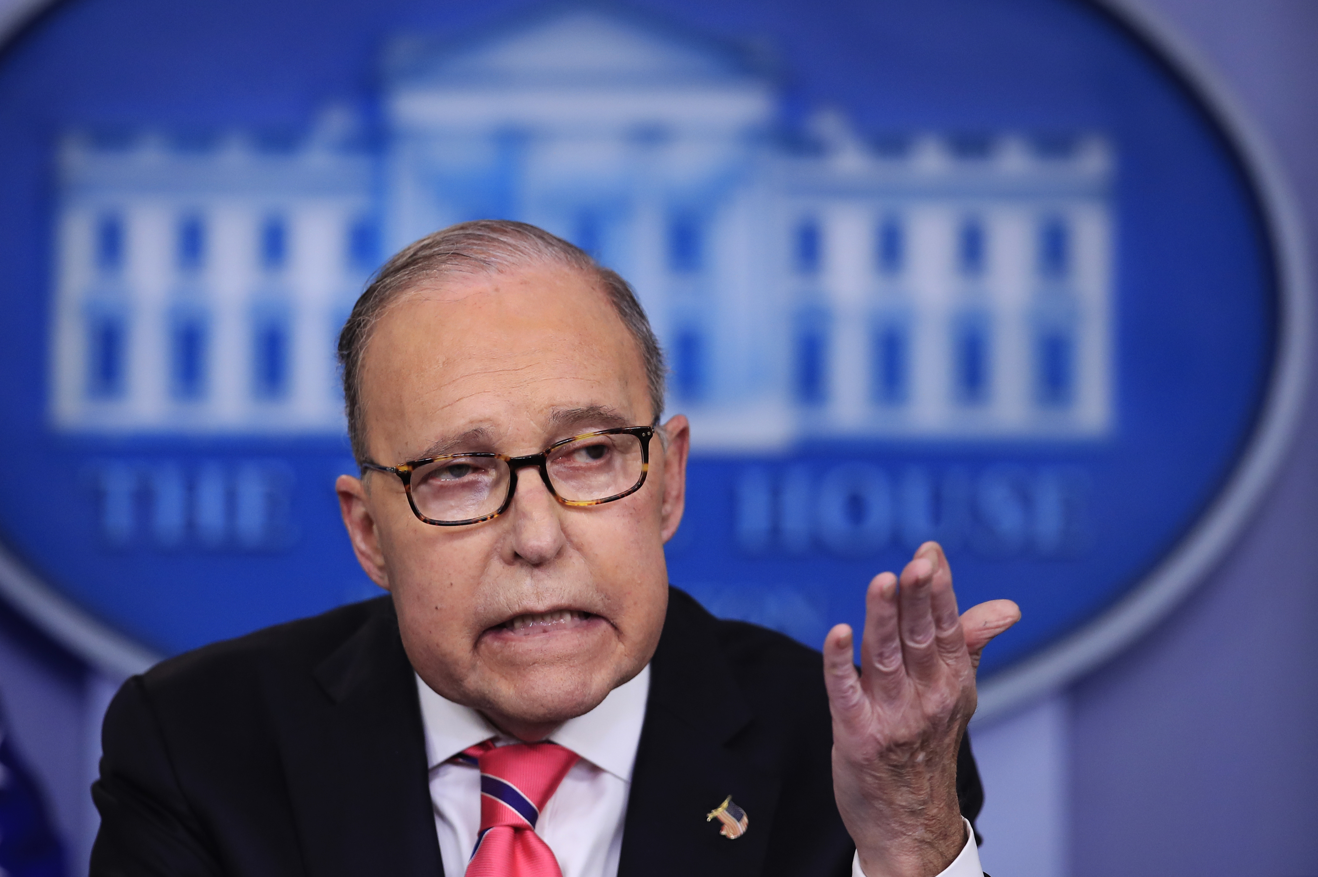 National Economic Council Director Larry Kudlow speaks to reporters during the daily press briefing in the Brady press briefing room at the White House in Washington, Tuesday, Nov. 27, 2018. (AP Photo/Manuel Balce Ceneta)