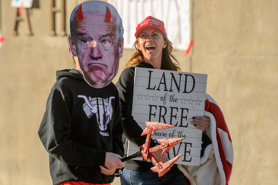 (Trent Nelson  |  The Salt Lake Tribune) Trump supporters at the State Capitol in Salt Lake City on Wednesday, Jan. 6, 2021.