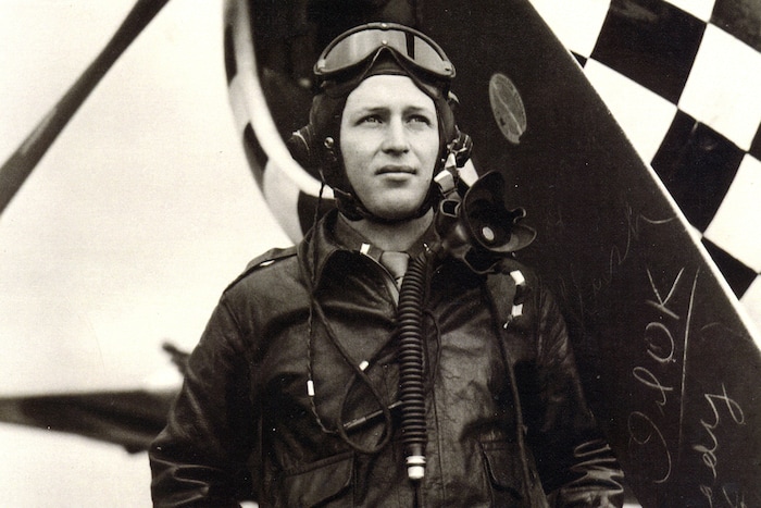 (Courtesy of the Imperial War Museum and the Lonnie Moseley family) Lonnie Moseley poses in this undated photograph his wife, Carol Moseley, kept in her basement.