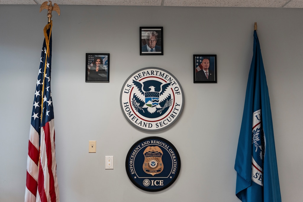 (Todd Heisler | The New York Times) The entrance to the ICE-ERO Center in Miramar, Florida. A Religion News Service commentary is scolding the Department of Homeland Security, accusing it of misrepresenting biblical passages.