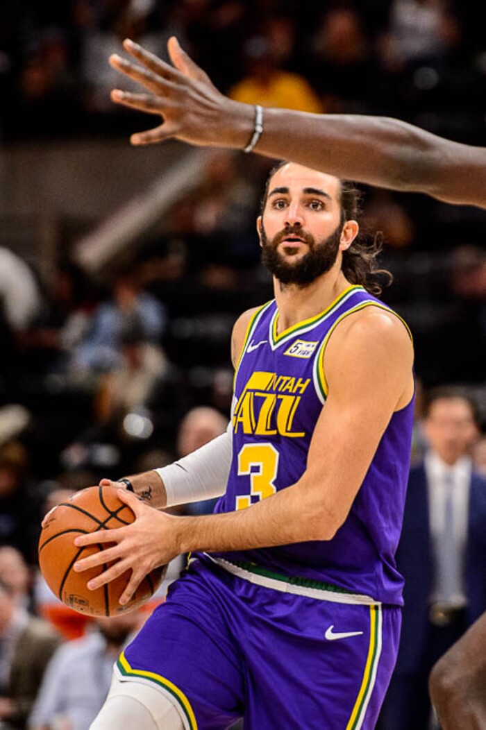 (Trent Nelson | The Salt Lake Tribune)  
Utah Jazz guard Ricky Rubio (3). The Utah Jazz host the Houston Rockets, NBA basketball in Salt Lake City on Thursday Dec. 6, 2018.