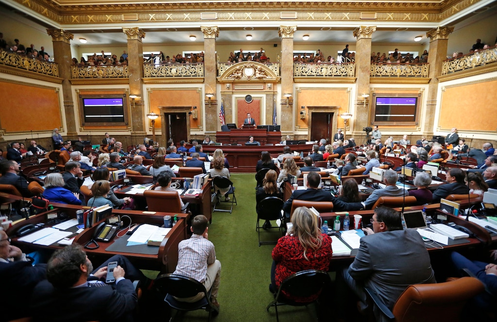 (AP File Photo | Rick Bowmer) The floor of the Utah House of Representatives is shown on Jan. 28, 2019,  the first day of the  legislative session in Salt Lake City. The low number of women elected in Utah plays into the state's ranking as the nation's worst state for women's equality.