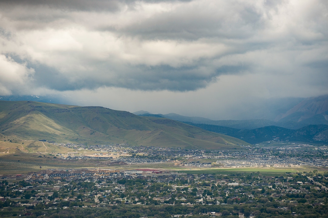 (Francisco Kjolseth  |  The Salt Lake Tribune)  Development continues to creep up against the Oquirrh foothills along the southwest bench in Salt Lake County near Herriman on Friday, May 17, 2019. A flurry of land use planning is underway covering SLCounty's west side, as growth pressure only gets more intense and we head toward a future of wall-to-wall city.