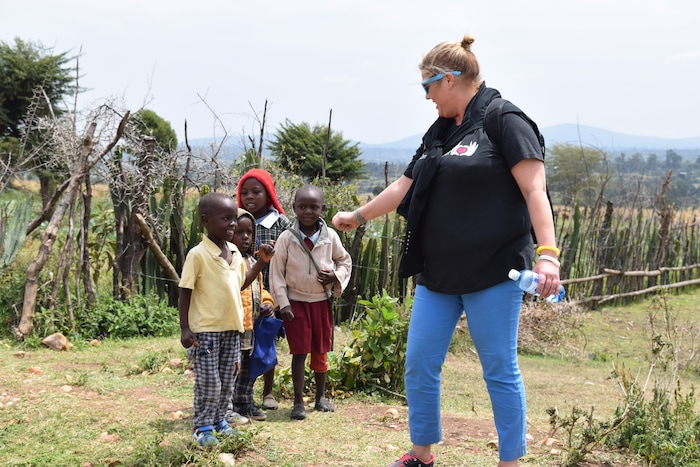 (photo courtesy CHG Healthcare Services)  CHG employees are seen during a trip to Kenya where they did a variety of service projects.