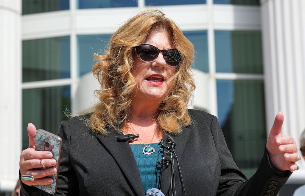 (Chris Samuels | The Salt Lake Tribune) Utah Education Association president Renée Pinkney, seen here in May 2024, is warning against a bill being introduced in the Utah Legislature that aims to ban collective bargaining for the state's public-sector workers — including teachers, law enforcement, firefighters and others.