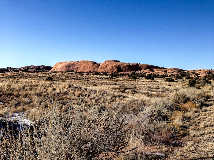 Erin Alberty  |  The Salt Lake TribuneWhale Rock emerges from the Island in the Sky on Dec. 1, 2015 in Canyonlands National Park.