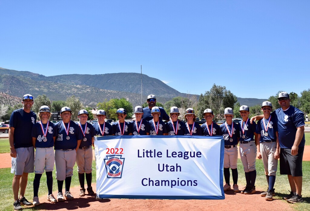 (Mark Ence) The Snow Canyon Little League Allstars pose for a photo after willing the state championship earlier this year.