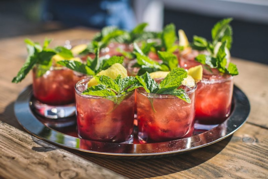 (Photo courtesy of Tupelo Restaurant)  Tupelo's Trevor Brown and his Cherry in the Rye cocktail won Summer Cocktail Contest in Park City in 2018.