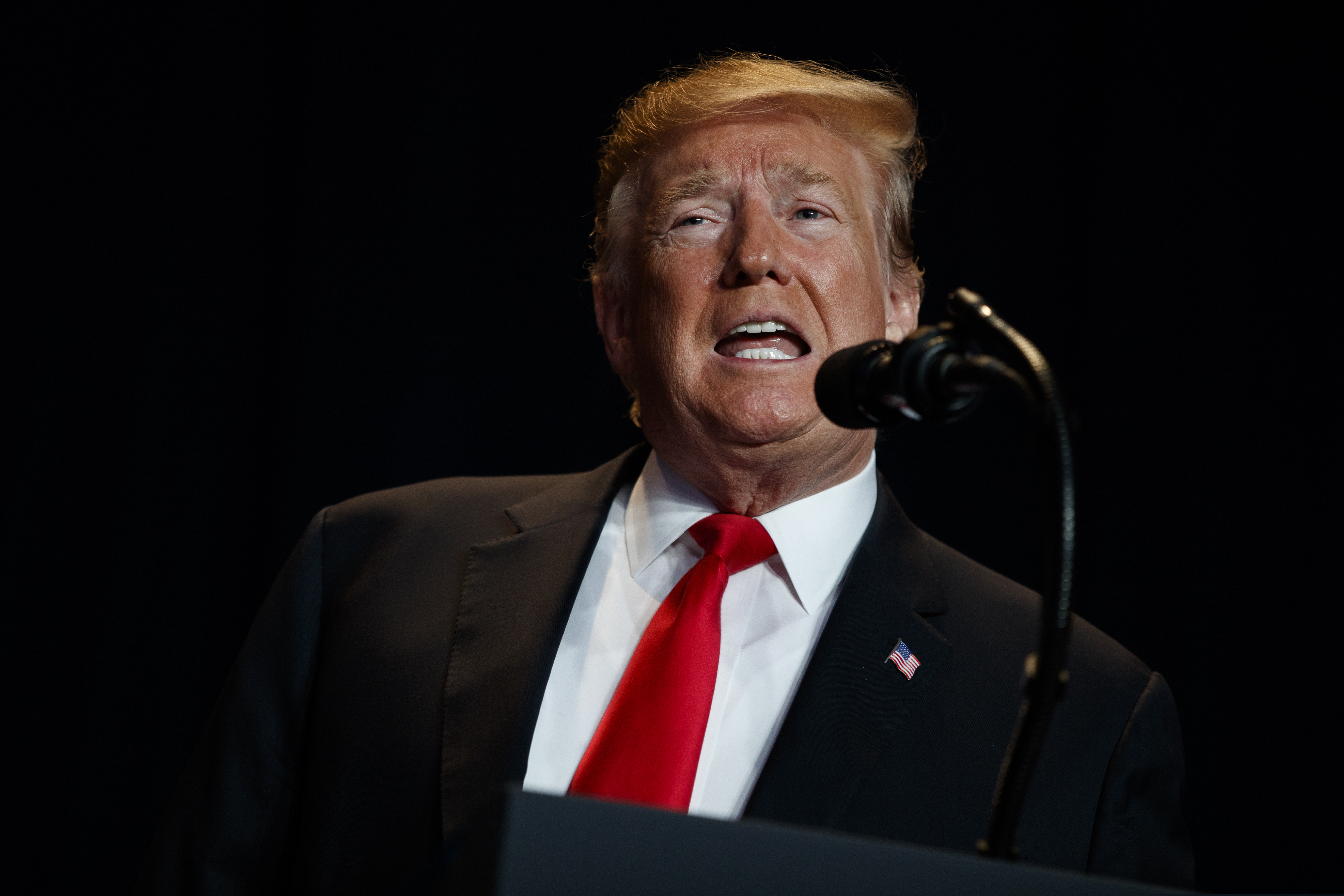 (AP Photo/ Evan Vucci) President Donald Trump speaks during the National Prayer Breakfast, Thursday, Feb. 7, 2019, in Washington.