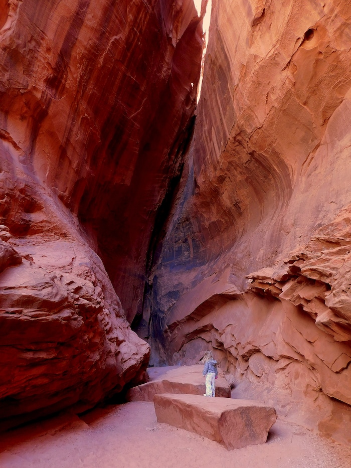 Erin Alberty  |  The Salt Lake TribuneBoulders sit between the towering cliffs of Singing Canyon in Grand Staircase-Escalante National Monument.