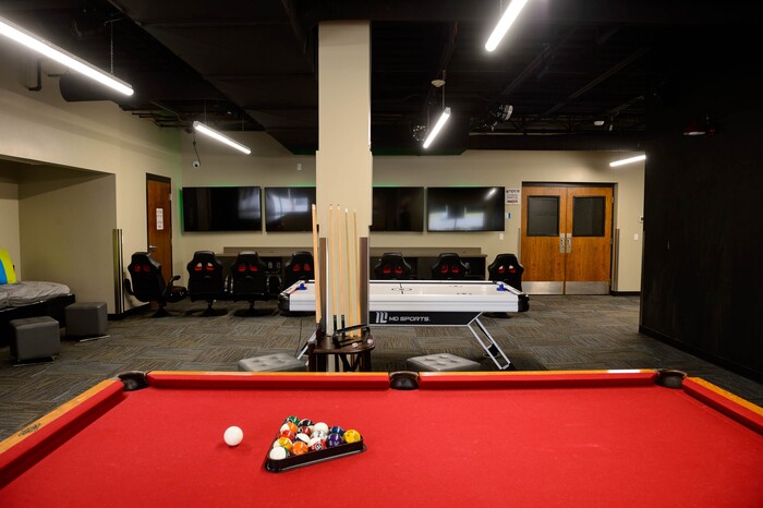 (Trent Nelson  |  The Salt Lake Tribune) A room for teens at the Murray Boys & Girls Club on Thursday, May 14, 2020. The Boys & Girls Club has moved activities online for all of their members. Teens are meeting via zoom and the club is using Facebook to post activity videos for younger kids.