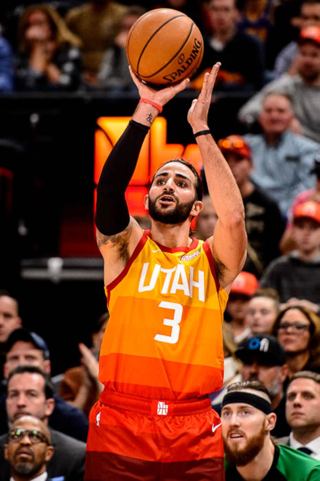 (Trent Nelson | The Salt Lake Tribune)  Utah Jazz guard Ricky Rubio (3). Utah Jazz vs. Boston Celtics, NBA basketball in Salt Lake City on Friday Nov. 9, 2018.