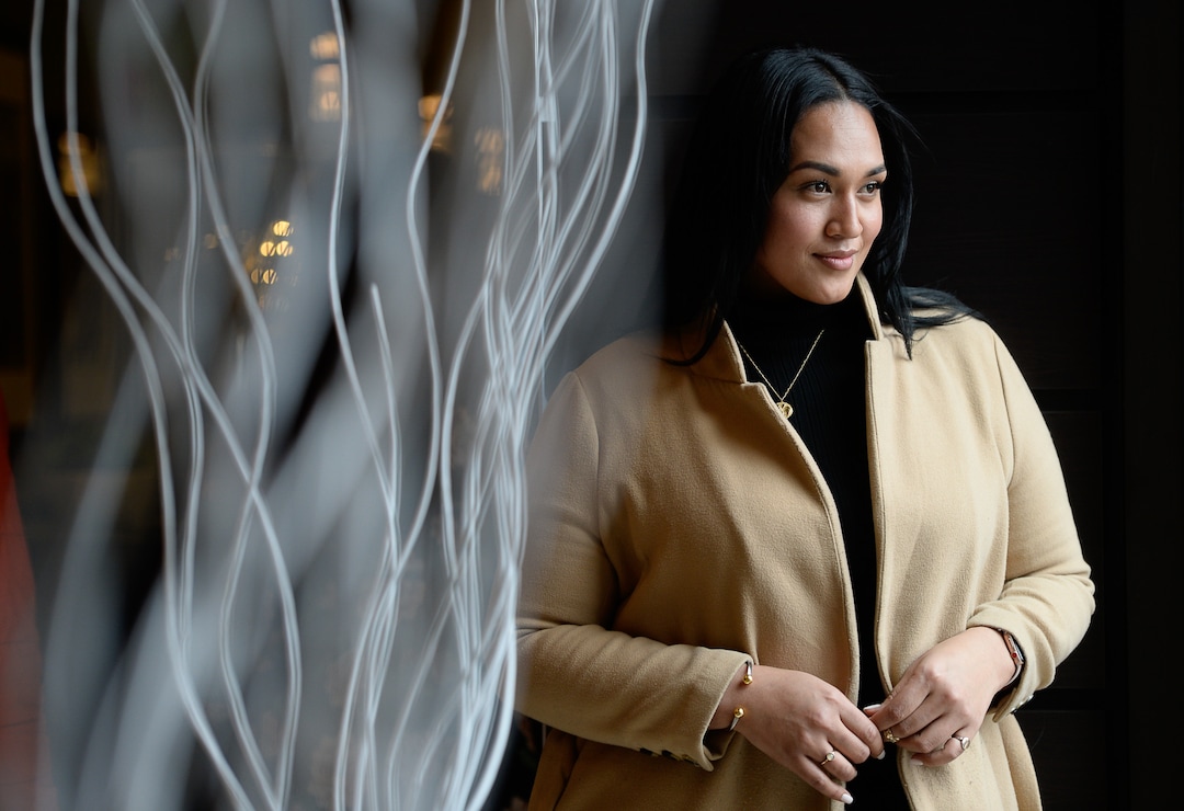 (Francisco Kjolseth  |  The Salt Lake Tribune)  Veronica Pome’e, the first Polynesian woman to be featured in Sports Illustrated's swimsuit edition, visits Utah to speak at the sixth annual National Violence Pacific Island Prevention Conference held in Salt Lake City April 11-13, 2019.
