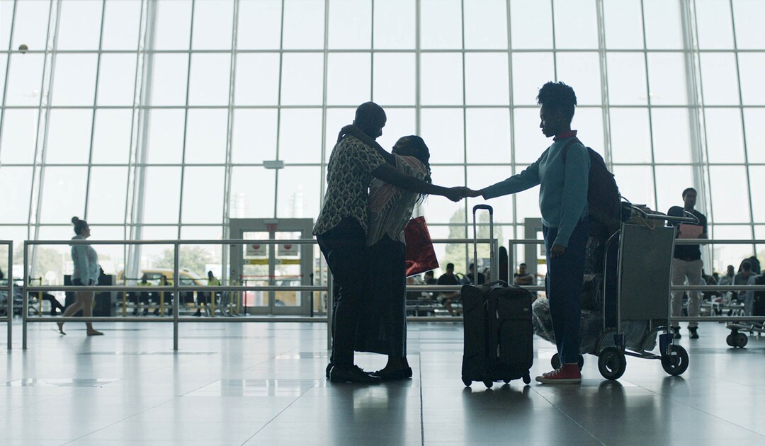 (Bruce Francis Cole  |  courtesy of Sundance Institute) Ntare Guma Mbaho Mwine, Zainab Jah, and Jayme Lawson, from left, star in "Farewell Amor," directed by Ekwa Msangi, an official selection of the U.S. Dramatic Competition program at the 2020 Sundance Film Festival.