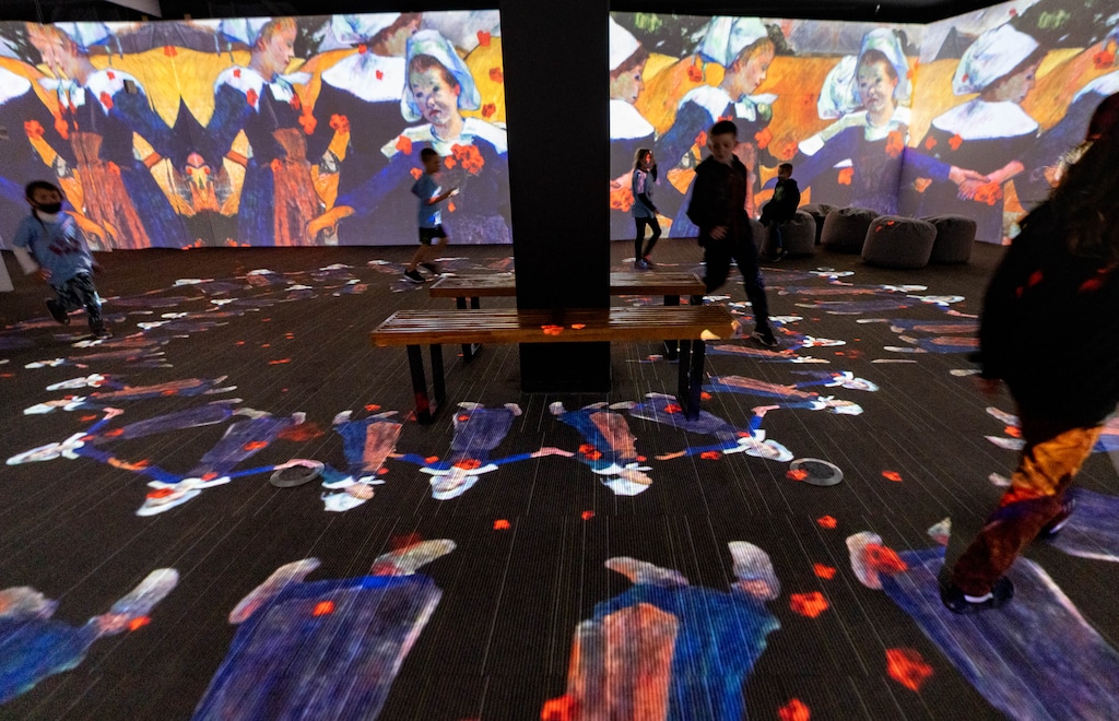 (Francisco Kjolseth | The Salt Lake Tribune) The Leonardo launches a new immersive art exhibit that explores a variety of artists and time periods. Like the "Beyond Van Gogh" exhibit, it features digital art works in motion projected on the walls and floor.