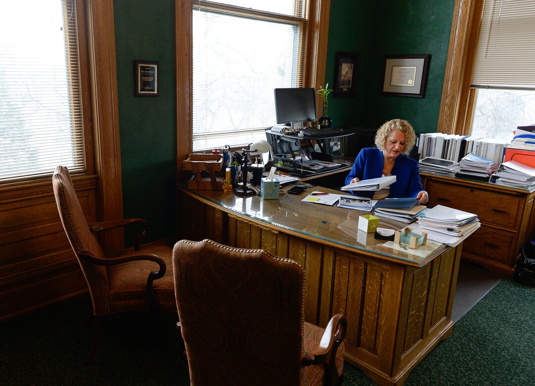 (Francisco Kjolseth  |  The Salt Lake Tribune)  Salt Lake City Mayor Jackie Biskupski reflects on the past year and looks ahead during a sit down interview in her office at the Salt Lake City and County Building on Wednesday, Dec. 20, 2017.