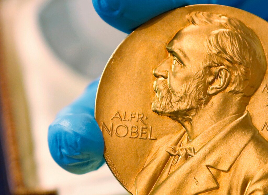 (Fernando Vergara | AP photo)

In this April 17, 2015, photo shows a gold Nobel Prize medal.