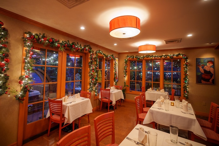 (Trent Nelson | The Salt Lake Tribune) Christmas decorations at Franck's Restaurant in Holladay on Saturday, Dec. 4, 2021.