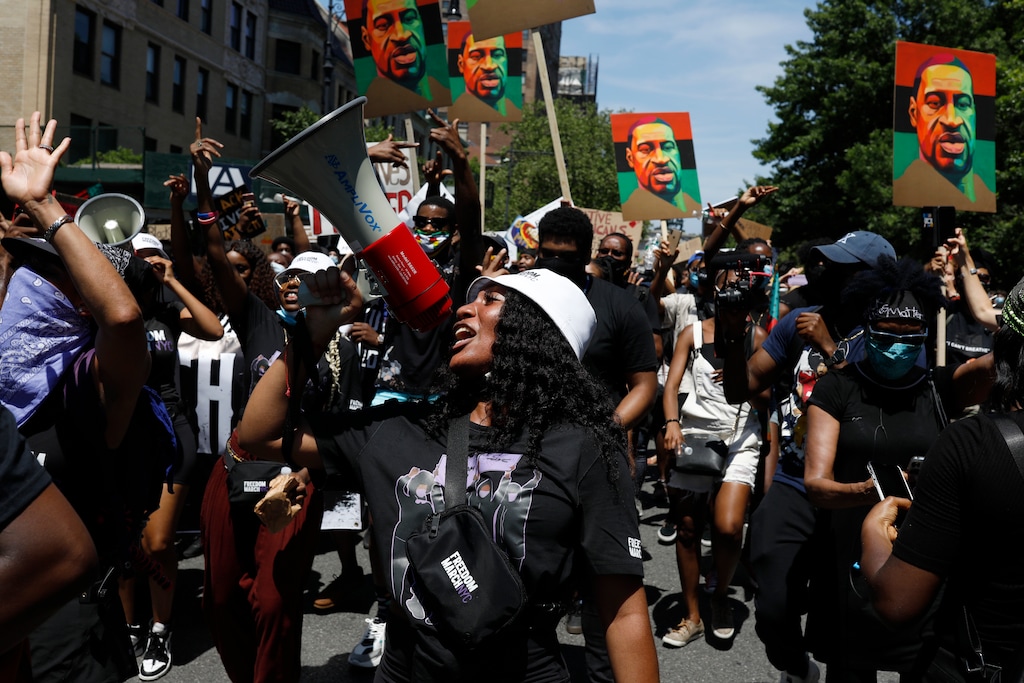 (Demetrius Freeman/The New York Times)
Protesters march against racism and police violence, in Brooklyn, June 19, 2020. "White supremacy is the biggest racial problem this country faces, and has faced," writes New York Times columnist Charles M. Blow.
