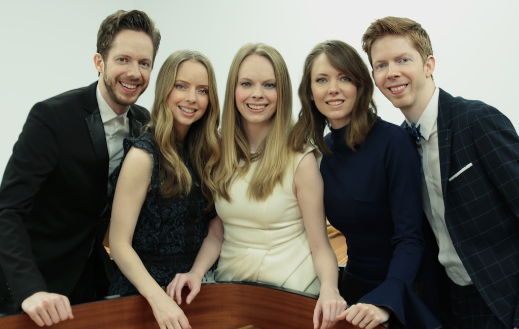 (Casey Welch | Photo courtesy of The 5 Browns) The Utah-raised piano quintet The 5 Browns — from left, Gregory, Desirae, Deondra, Melody and Ryan — will perform a livestreamed benefit concert from Utah Valley University's Noorda Center on Tuesday, Dec. 1, 2020.