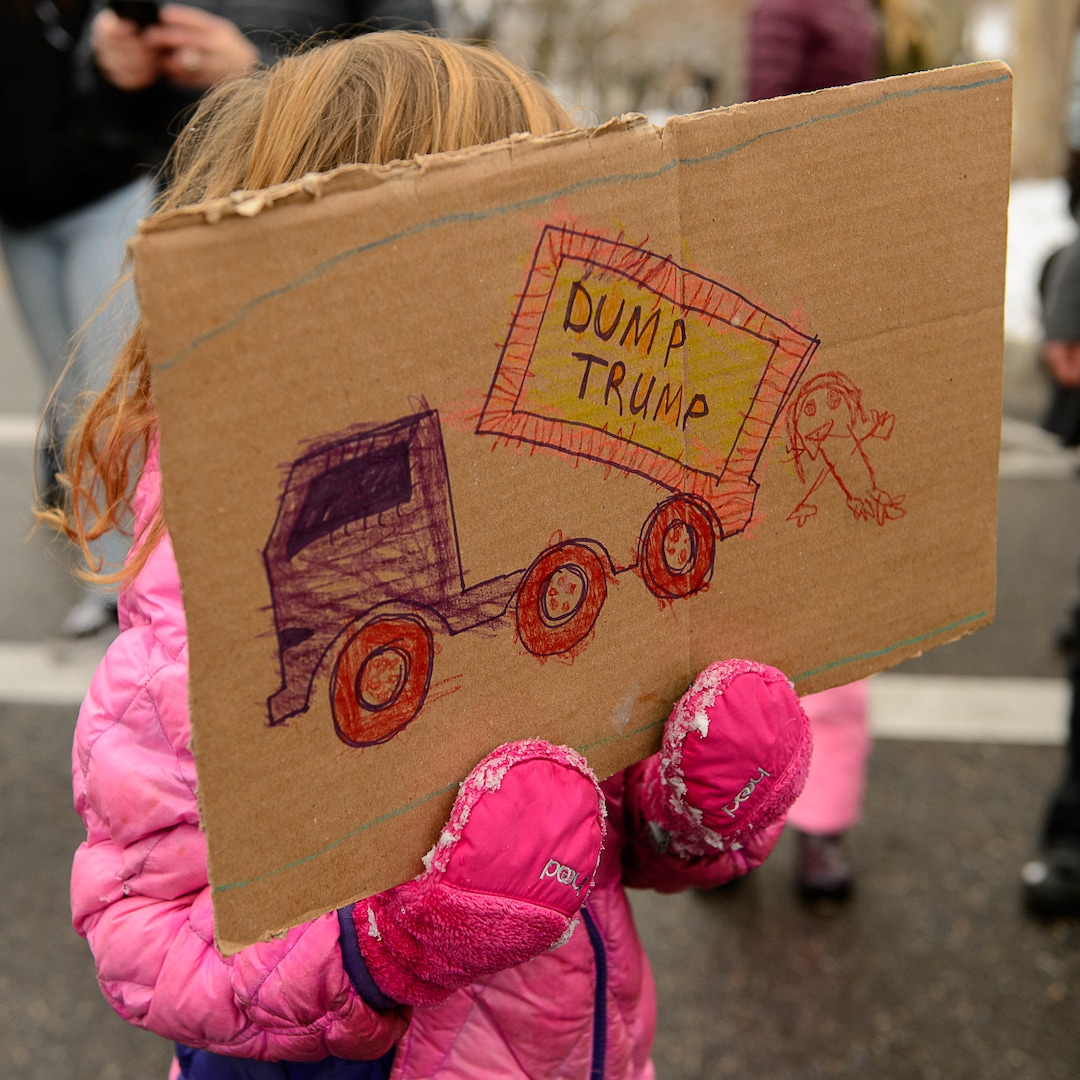 (Trent Nelson | The Salt Lake Tribune)  Protesters rally against a visit by President Donald Trump, Monday December 4, 2017.