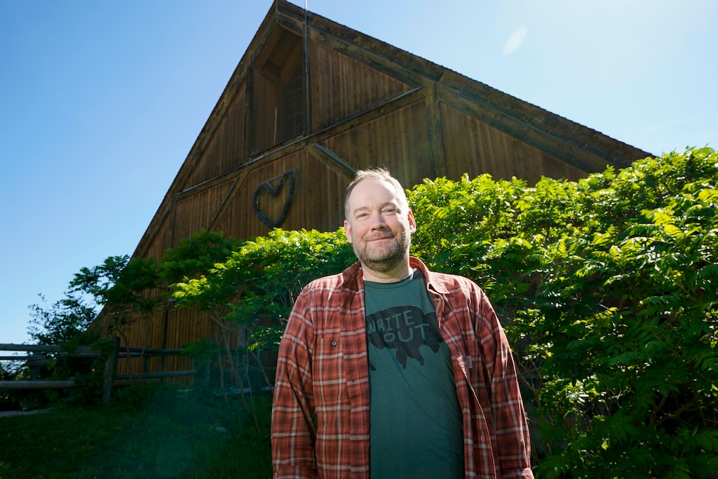 (Chris Samuels | The Salt Lake Tribune) Author Brandon Mull poses for a photograph at Wheeler Farm in Murray, Tuesday, June 2, 2026.