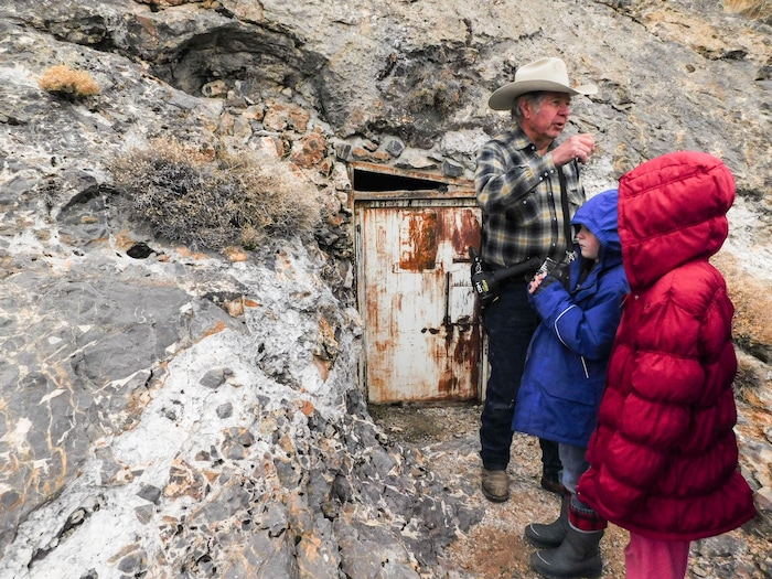Erin Alberty  |  The Salt Lake TribuneJerald Bates speaks about Crystal Ball Cave as he begins a tour on Feb. 20, 2017 in Gandy, Utah.