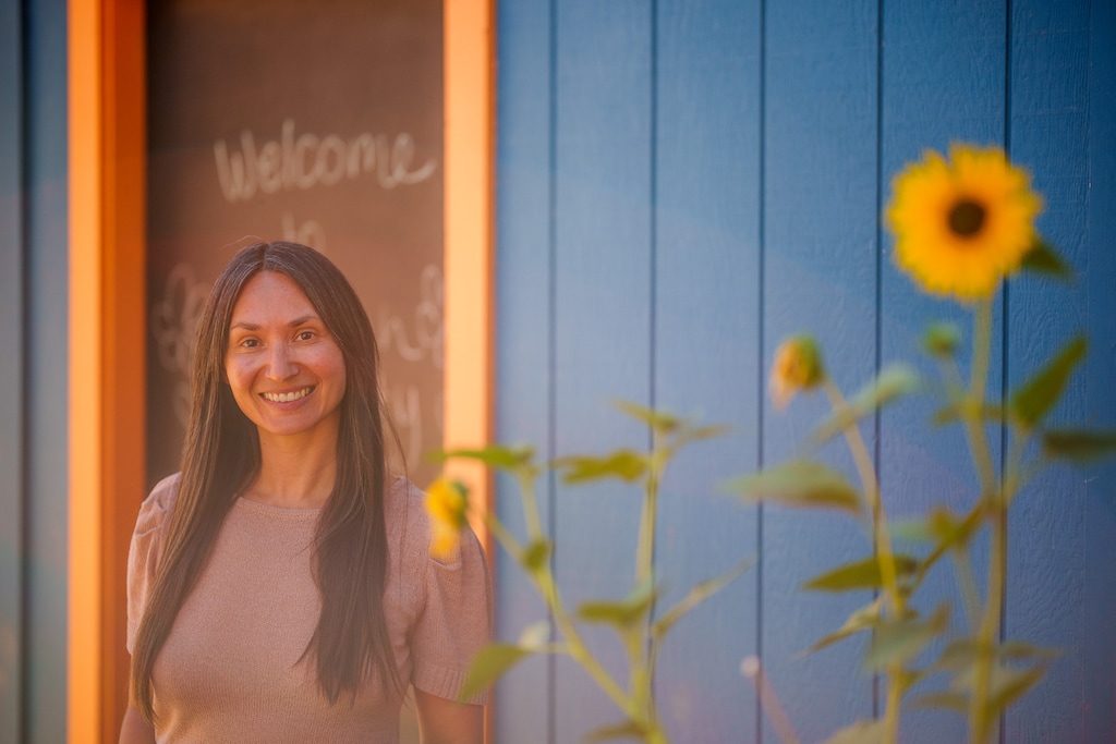 (Trent Nelson  |  The Salt Lake Tribune) Stephanie Buranek, board member of Wasatch Cooperative Market, at Wasatch Community Gardens' Campus in Salt Lake City on Thursday, Oct. 6, 2022.