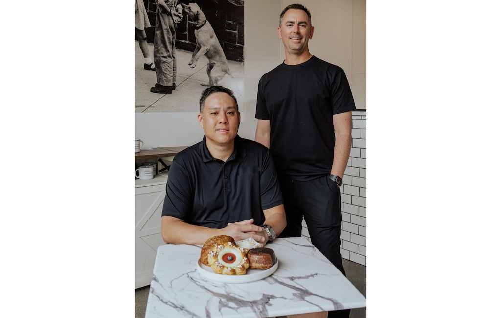 (Courtesy Bonrue Bakery) Bonrue Bakery co-founders Li Hsun Sun (left) and Chris Connors.