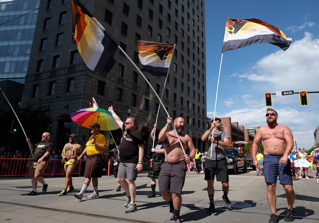 (Francisco Kjolseth  |  The Salt Lake Tribune)  Thousands participate in the Utah Pride Parade in Salt Lake City on Sunday June 2, 2019.