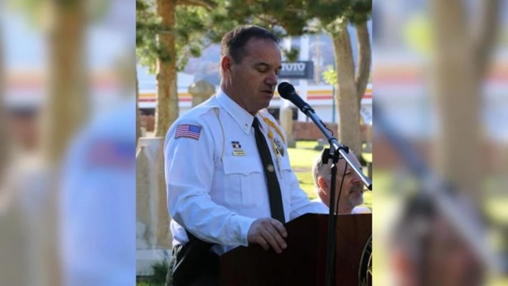 (Jeff Richards, St. George News / Cedar City News) In this file photo, former Iron County Sheriff's Lt. Jeff Humphries speaks at an event in Cedar City, Utah, Sept. 24, 2022. Humphries is accused of abusing and harassing his subordinates at the Sheriff's Office over the course of several years.