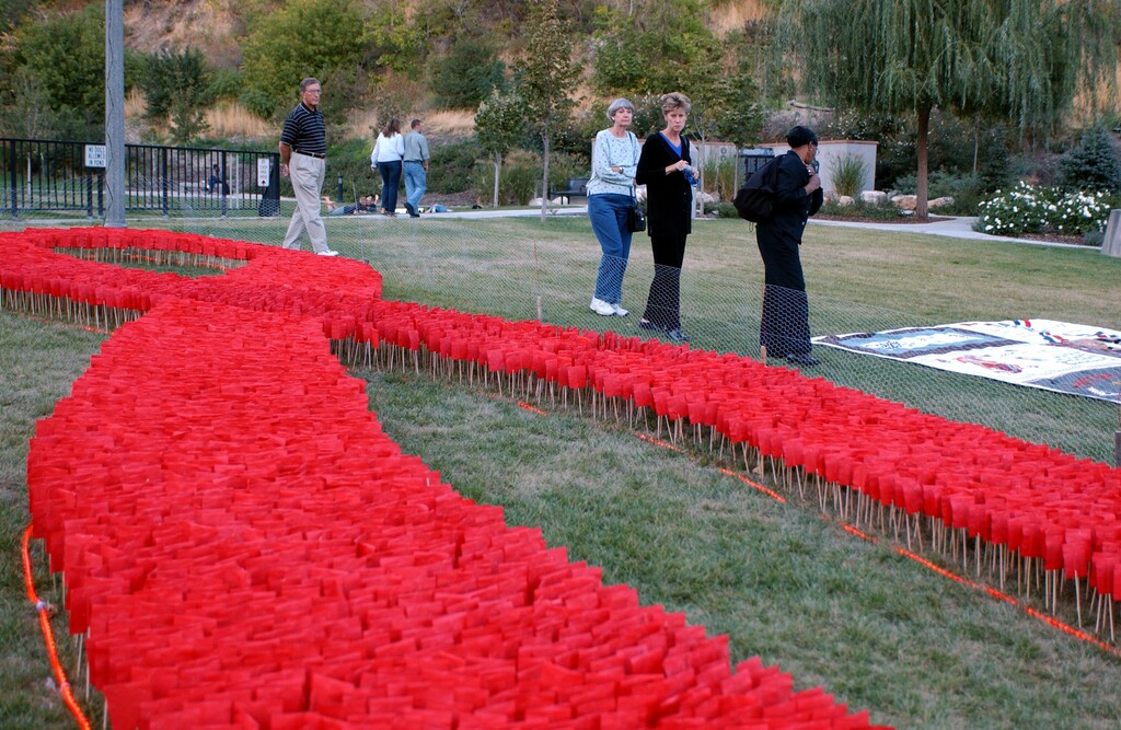 (Lisa Marie Miller | The Salt Lake Triubne) An AIDS memorial at Memory Grove Park in Salt Lake City in 2003.