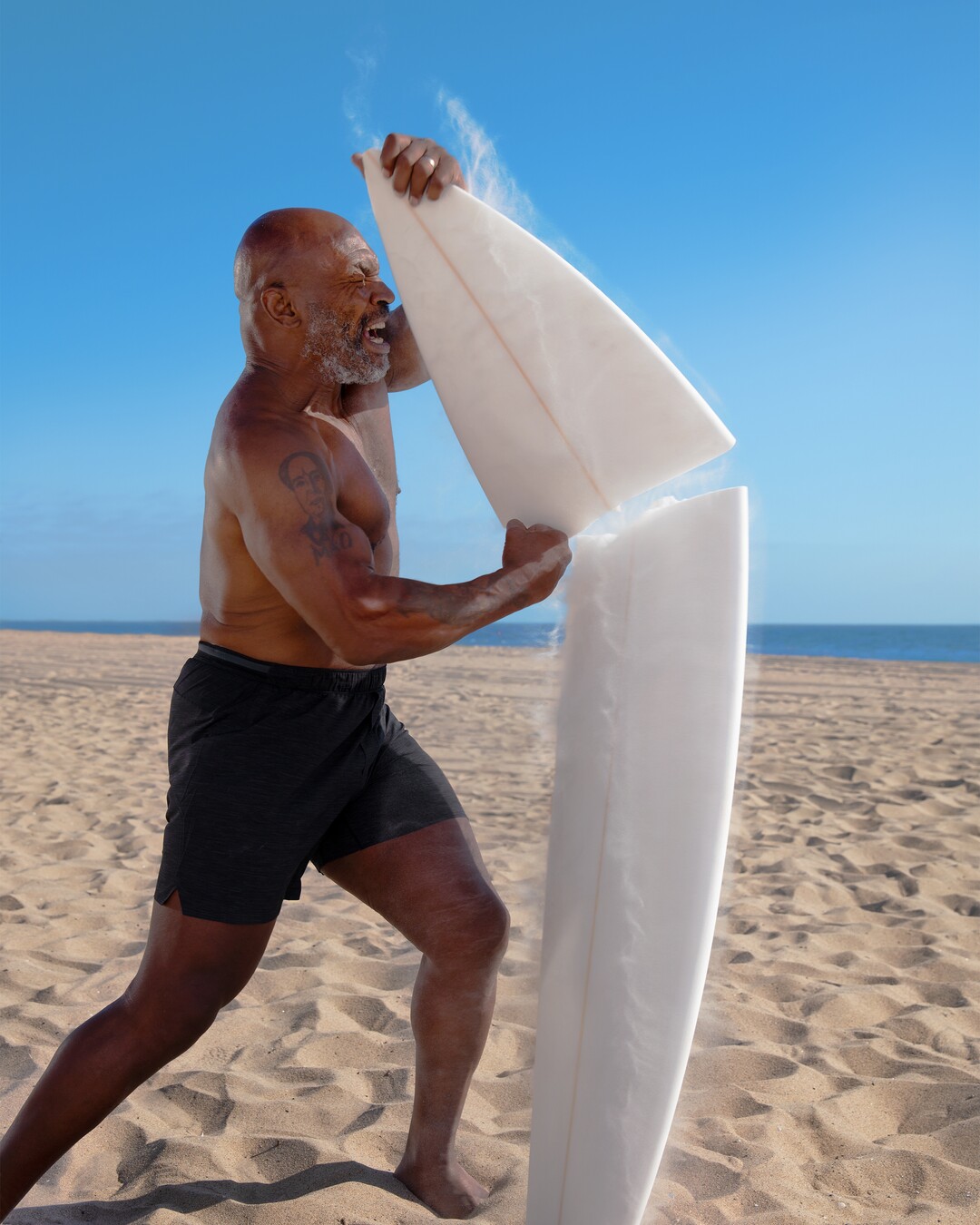 Photo courtesy of Discovery) Mike Tyson will headline the Shark Week special “Tyson vs. Jaws: Rumble on the Reef.”