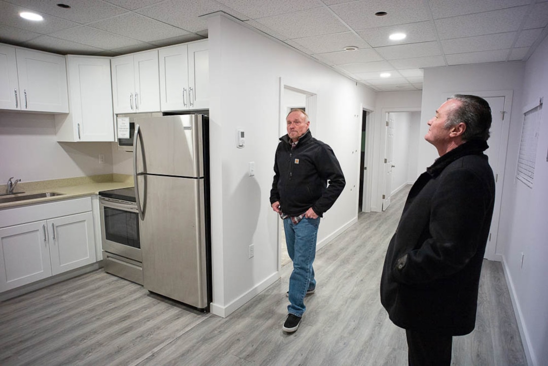 (Trent Nelson | The Salt Lake Tribune)Eco Box Fabricators, based in Salt Lake City, hopes to make viable affordable housing out of discarded shipping containers. Tuesday Jan. 15, 2019. Kelly Adams and Rod Newman inside a finished model.