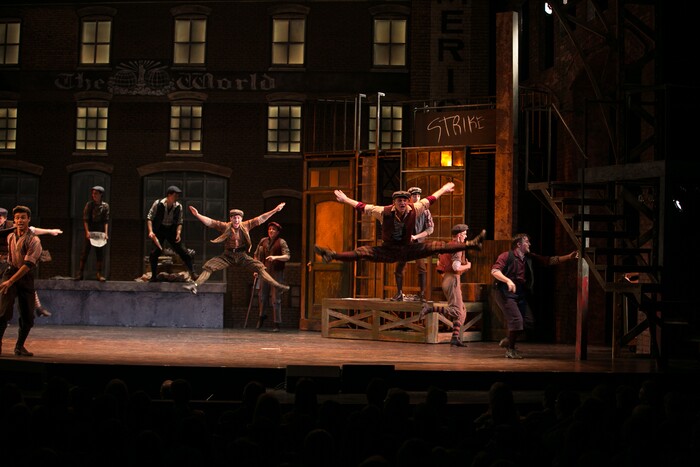 (Courtesy Pioneer Theatre Company) The cast of Pioneer Theatre Company's production of "Newsies," running Dec. 1-20 in Salt Lake City.