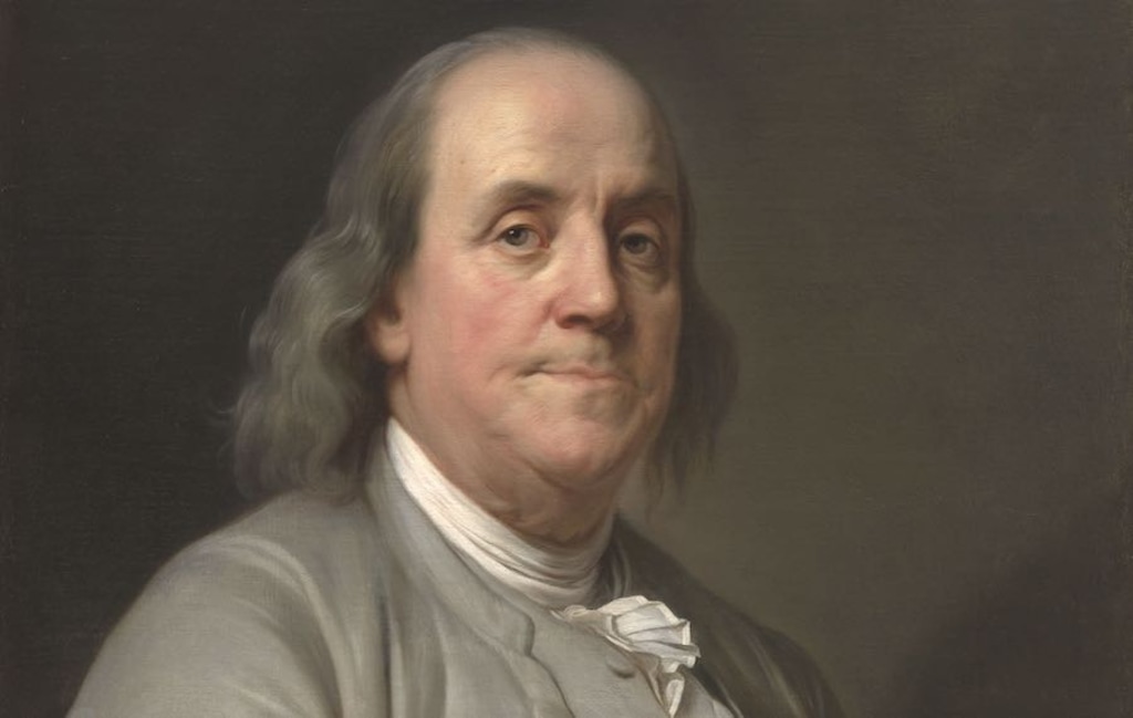 (National Portrait Gallery, Smithsonian Institution) Benjamin Franklin portrait by Joseph Siffred Duplessis, c.1785.