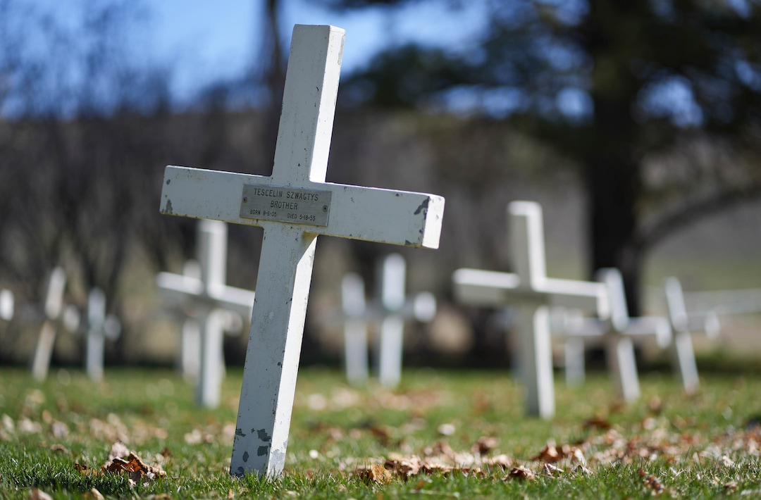 (Francisco Kjolseth  | The Salt Lake Tribune) The cemetery remains but the the historic Abbey of Our Lady of the Holy Trinity monastery that housed the Trappist monks in Huntsville, Utah, has been removed, as seen on April 13, 2021. A deal has been reached to preserve most of the 1,800-acre agricultural operation that surrounds the former site in the rapidly subdividing Ogden Valley. Landowner Bill White has agreed to donate much of the development rights to the land so that it remains as agricultural open space. White has invested heavily in the land's agricultural operations so that it would qualify for the $8.8 million in federal grants that are funding most of the deal.