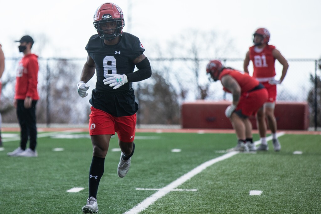 (Photo courtesy of Utah Athletics) | Clark Phillips III, shown here during a recent spring practice at the University of Utah.