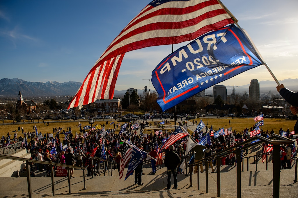 (Trent Nelson  |  The Salt Lake Tribune) Former President Donald Trump said he was "beyond seriously" looking at running for president in 2024. Utah has not been kind electorally to Trump as he underperformed other, recent Republican nominees.