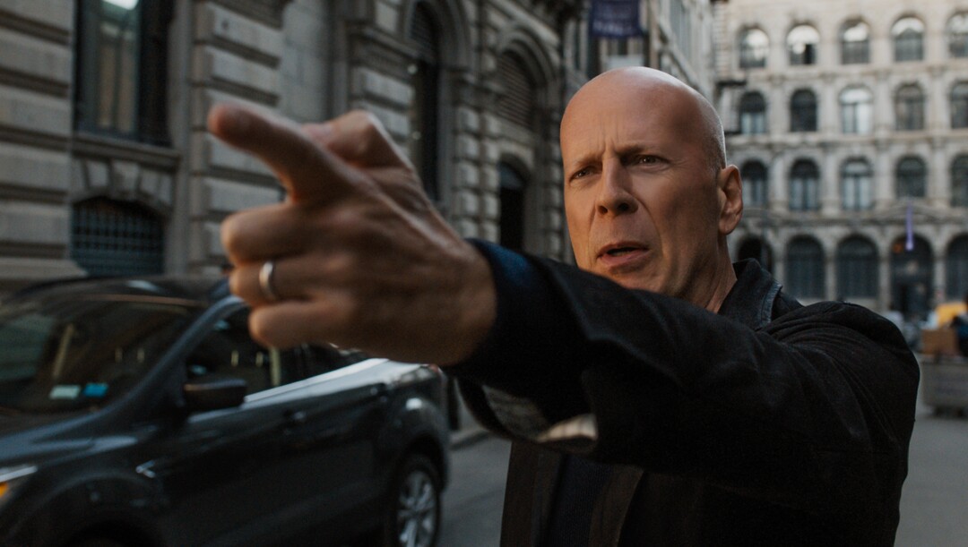 (  |  MGM Pictures) Paul Kersey (Bruce Willis) a mild-mannered guy who turns violent vigilante after his family is brutally attacked, in "Death Wish," director Eli Roth's remake of the 1974 thriller.