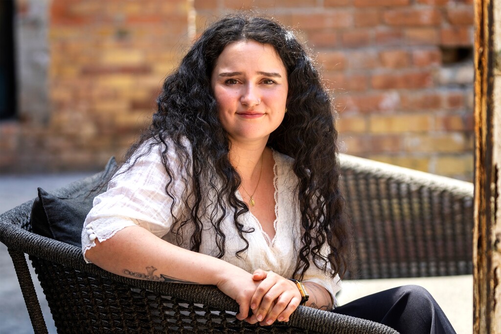 (Rick Egan | The Salt Lake Tribune) Bailey Rivera-Wymes, senior project manager and director of marketing for The Center for Economic Opportunity & Belonging, on Wednesday, July 30, 2025. The Utah nonprofit lost a $1.2 million federal grant, after the Trump administration's executive orders to end DEI programs.

